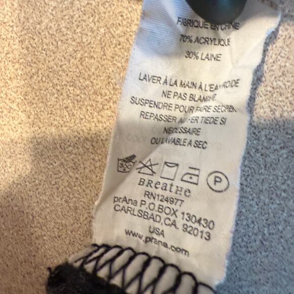 Prana Nadia Crossover Faux Wrap Gray Wool Blend Dress SZ S Minimalist Work - Picture 7 of 7